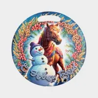 Доска разделочная сувенирная Дарим Красиво «Символ года. С новым годом», d=25.5 см, дерево, разноцветная