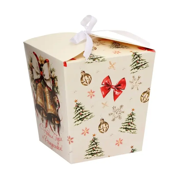 Бонбоньерка, новогодняя подарочная упаковка «Новогодние Колокольчики», 7.5×8×7.5 см Бонбоньерка, новогодняя подарочная упаковка «Новогодние Колокольчики», 7.5×8×7.5 см