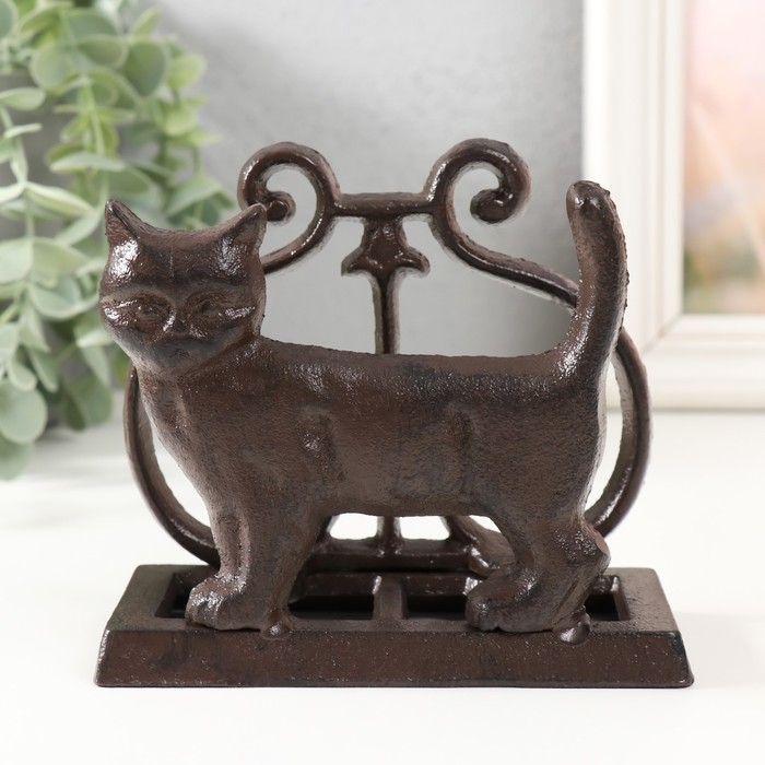 Сувенир чугун подставка Сувенир чугун подставка "Кот" 13,2х6,4х11,5 см