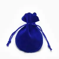 Набор мешочков бархатных 100шт. , 7*9, цвет синий (1249690)