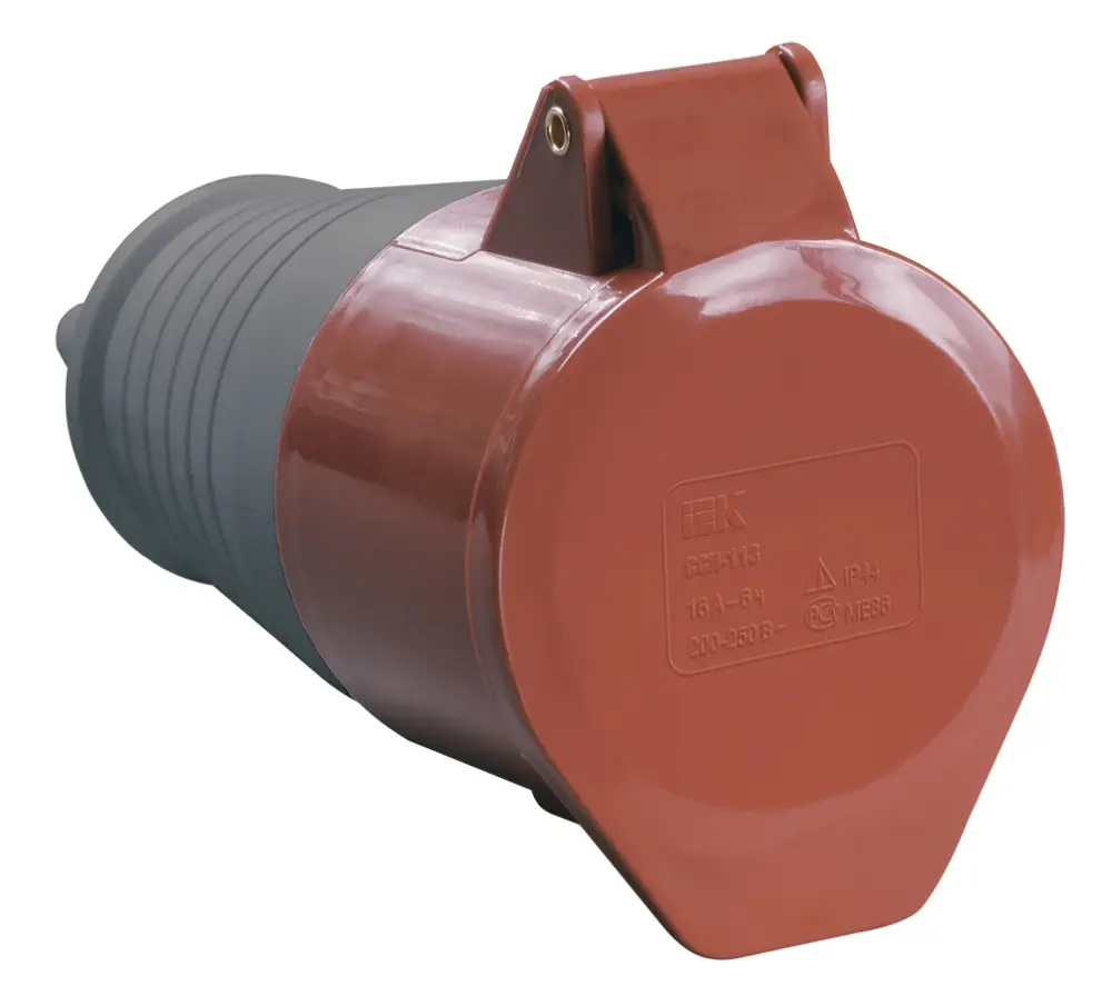 Розетка переносная ССИ-214 16А 6ч 380В 3P+PE IP44 IEK