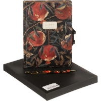 Набор подарочный ежедневник недат. А5+ с ручкой, Гранат, 3-744/02-5