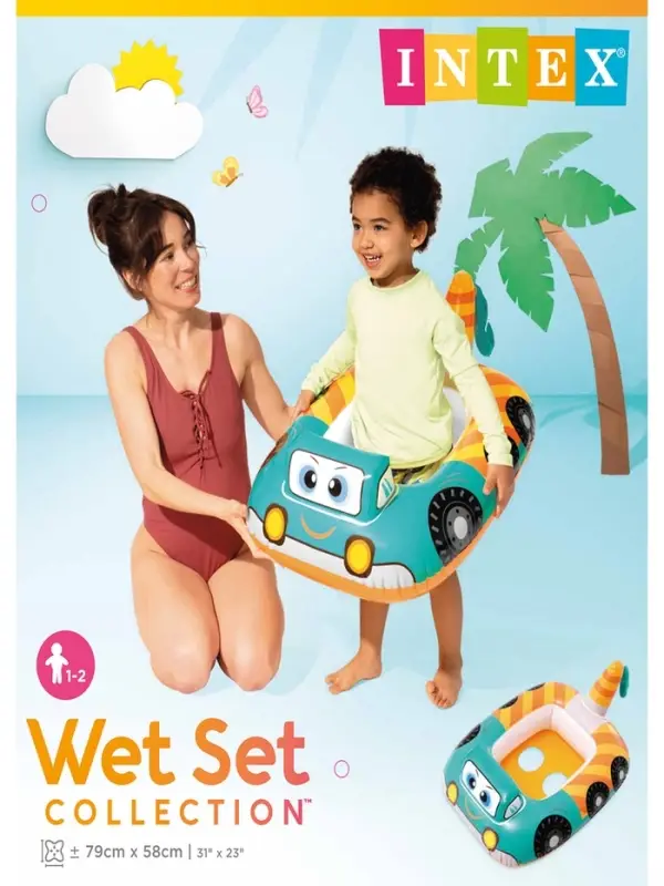 Круг для плавания с сиденьем &laquo;Транспорт&raquo;, от 1-2 лет, МИКС, 59586NP INTEX