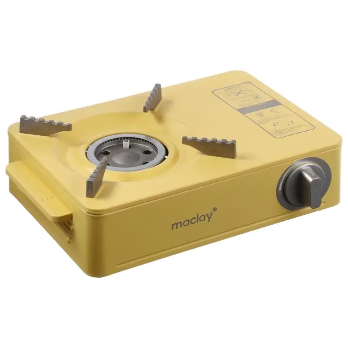 Плита газовая портативная maclay, для кемпинга, 20&times;32.5&times;10.5 см, бежевая