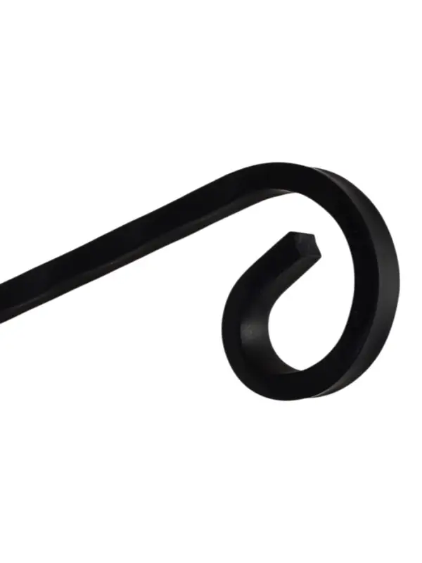 Кронштейн для кашпо навесной 27 см (забор, перила, козырьки) металл (зацеп 20 мм / 25 мм), черный 10