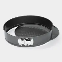 Набор форм для выпечки Доляна &laquo;Элин. Круг&raquo;, 3 предмета: d=24/26/28 см, съёмное дно, антипригарное покрытие, чёрный