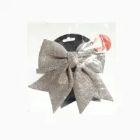 Ёлочная игрушка &laquo;Зимнее волшебство. Бант&raquo; пластик, 20&times;18 см, бежевый