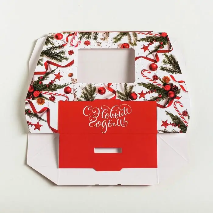 Коробка складная «С Новым годом», 10 х 8 х 3.5 см Коробка складная «С Новым годом», 10 х 8 х 3.5 см