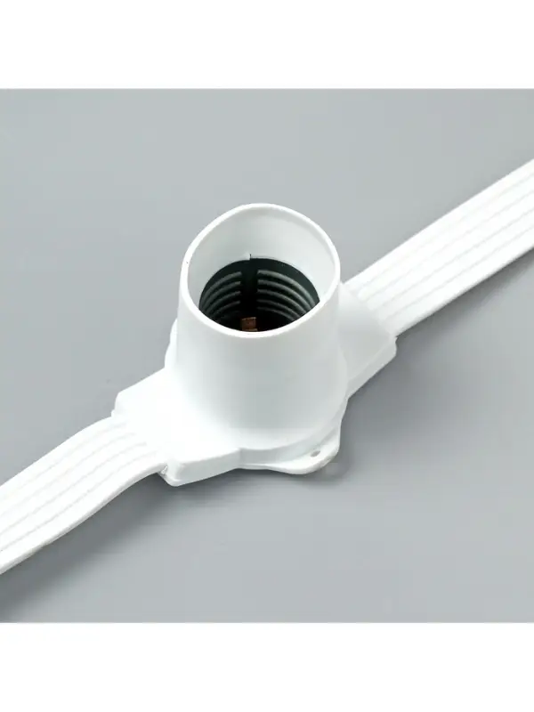 Гирлянда &laquo;Белт-лайт&raquo; 50 м, IP65, 5W, белая каучуковая нить, шаг 15 см, Е27 (без ламп), 220 В