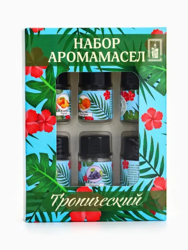 Набор эфирных масел &laquo;Тропический&raquo;, 6 штук по 3 мл, &laquo;Богатство Аромата&raquo;