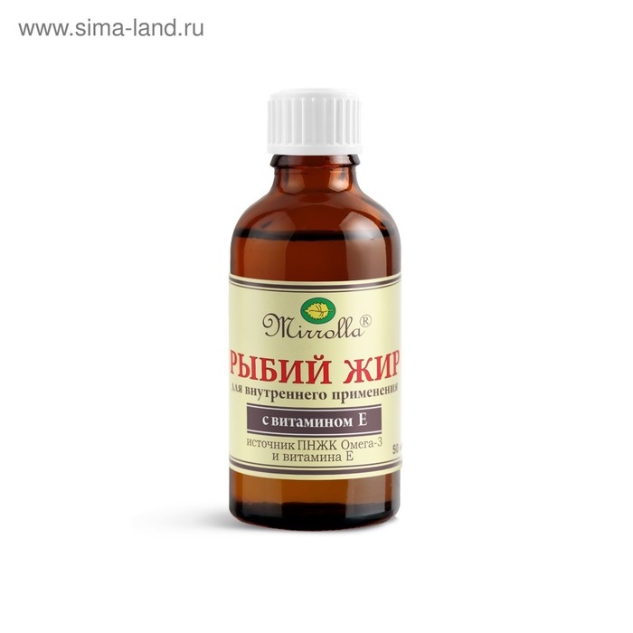 «Мирролла» рыбий жир с витамином Е, 50 мл. «Мирролла» рыбий жир с витамином Е, 50 мл.