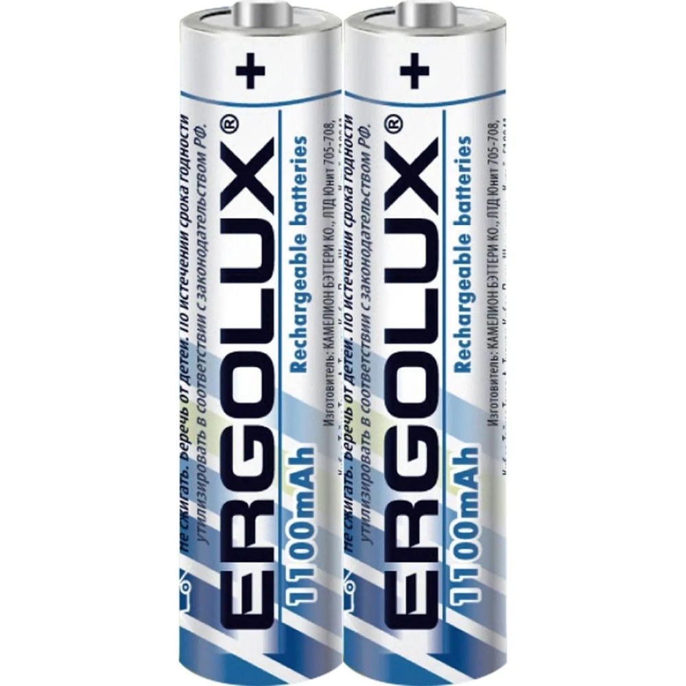 Аккумулятор Ergolux AAA-1100mAh Ni-Mh 2шт/бл(NHAAA1100BL2,1.2В)(12446)