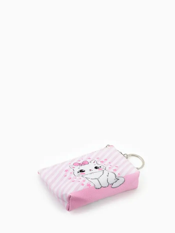 Кошелёк детский &laquo;Кошечки&raquo;, монетница, на молнии 10.5&times;2.5&times;8 см, МИКС