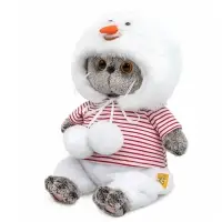 Мягкая игрушка &laquo;Кот Басик baby&raquo; в костюмчике &laquo;Снеговик&raquo;, 20 см