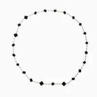 Бусы с жемчугом &laquo;Галантность&raquo;, 90-110 см, чёрно-белые в золоте