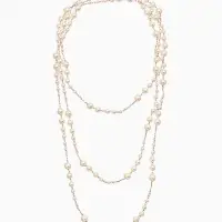 Бусы жемчужные d=3,4,5,6,8,10, цвет белый в золоте Бусы жемчужные d=3,4,5,6,8,10, цвет белый в золоте