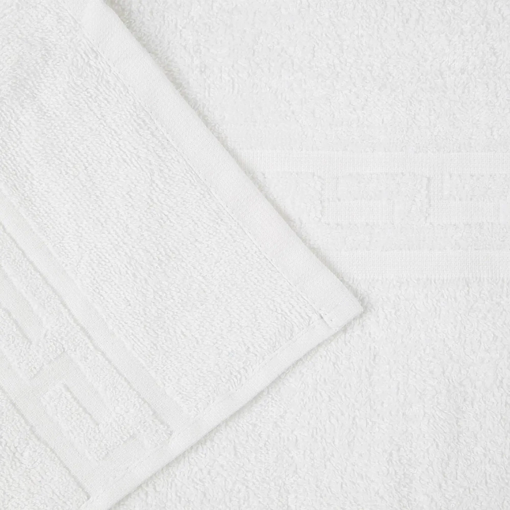 Набор полотенец махровых Luscan/бордюр 380г/м2, 70х130 белый, 10 шт/уп