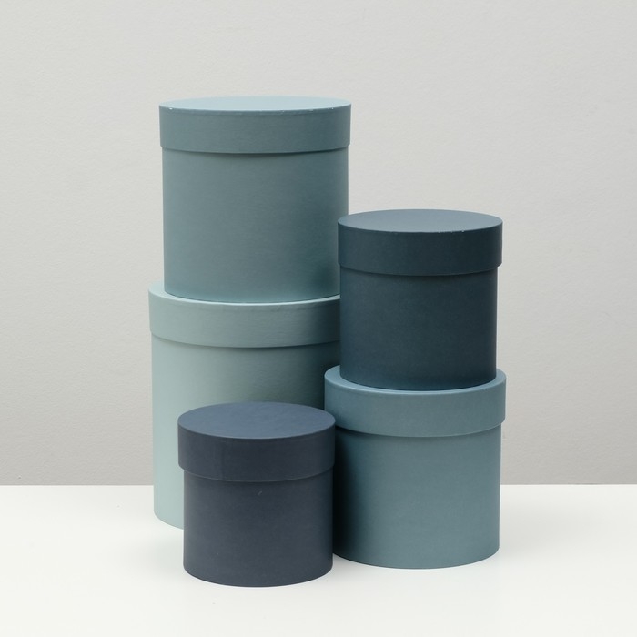 Набор круглых коробок 5 в 1 Набор круглых коробок 5 в 1 "Барракуда" 23 х 23 х 25 - 15 х 15 х 15 см