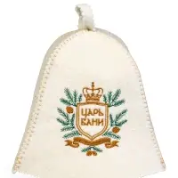 Набор банный 2 шапки "Царский", белый Набор банный 2 шапки "Царский", белый