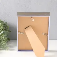 Фоторамка пластик 15х20 см "Ламберто" серебро с белым 21х16х3,5 см