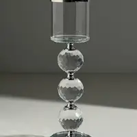Стеклянный подсвечник на 1 свечу &laquo;Чёрная дымка&raquo;, 23&times;7&times;7 см