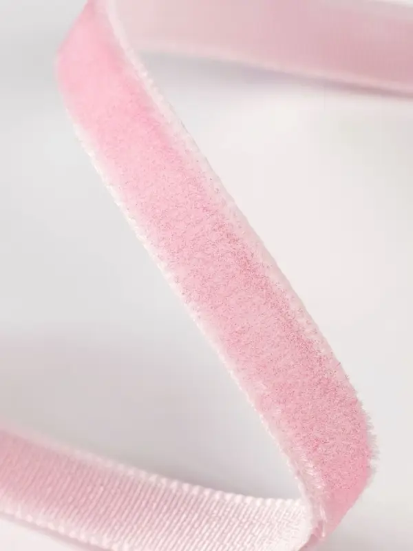 Лента бархатная, 6 мм, 18&plusmn;1 м, розовая №02