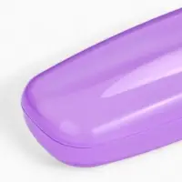 Футляр для очков на хлопушке, однотонный, размер 16&times;3.5&times;5.5 см, полупрозрачный/МИКС