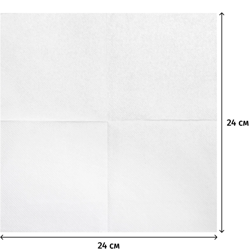 Салфетки бумажные Лилия белые 24х24 1сл 250шт/уп