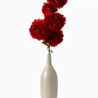 Цветы искусственные &laquo;Пион кустовой&raquo;, 5 бутонов, 15&times;110 см, красные