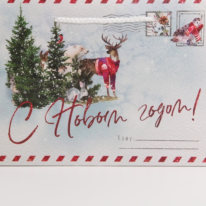 Пакет-коробка «Новогодняя пора», 28 х 20 х 13 см, Новый год Пакет-коробка «Новогодняя пора», 28 х 20 х 13 см, Новый год