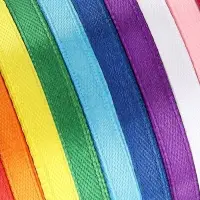 Лента атласная, набор 10 шт., 6 мм, 23 м&plusmn;1 м, разноцветная