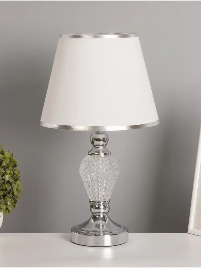 Настольная лампа &laquo;Инес&raquo; Е27 40 Вт хром 25&times;25&times;43 см RISALUX