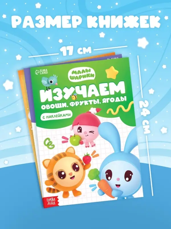 Книги &laquo;Годовой курс&raquo;, набор 12 книг, Малышарики