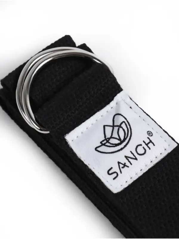 Ремень для йоги Sangh, 180&times;4 см, чёрный