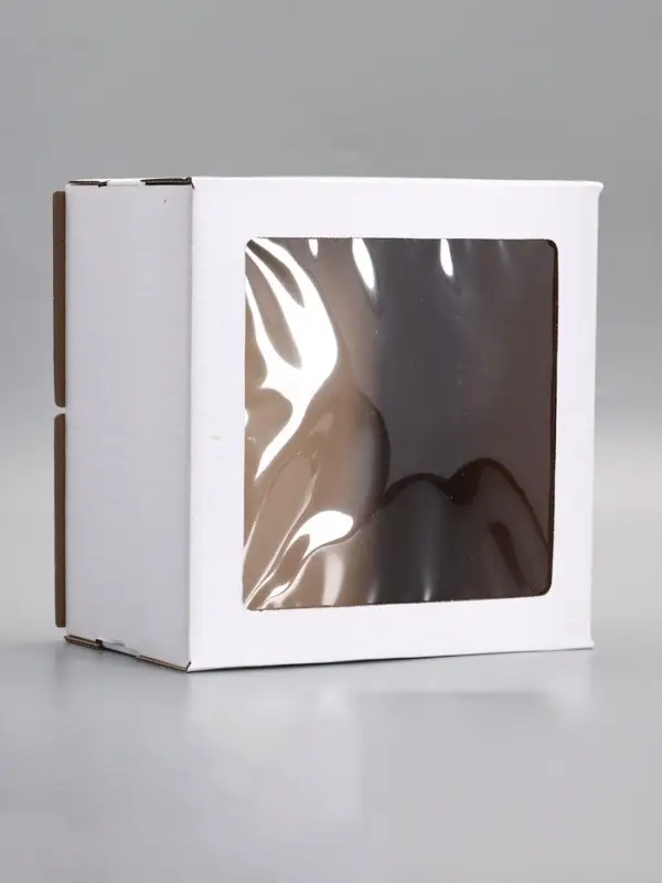 Коробка для торта, кондитерская, белая, с окном 30 х 30 х 19 см Набор 5 шт