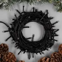 Гирлянда &laquo;Нить&raquo; 10 м, IP20, тёмная нить, 100 LED, 8 режимов, 220 В, свечение белое