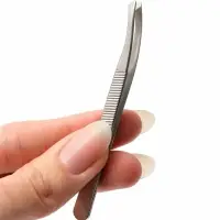 Пинцет со скошенными кончиками, широкий, 8.5 см