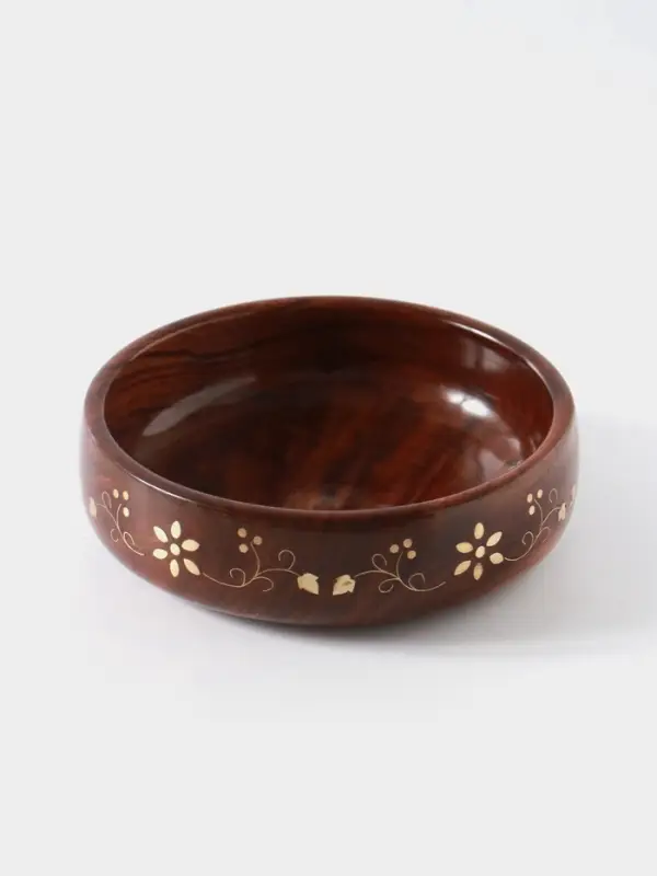 Чаша &laquo;Стебель&raquo;, 17.5&times;17.5&times;5 см, дерево шишам