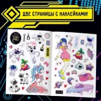 Раскраска с наклейками &laquo;Кибер&raquo;, 16 стр., Аниме