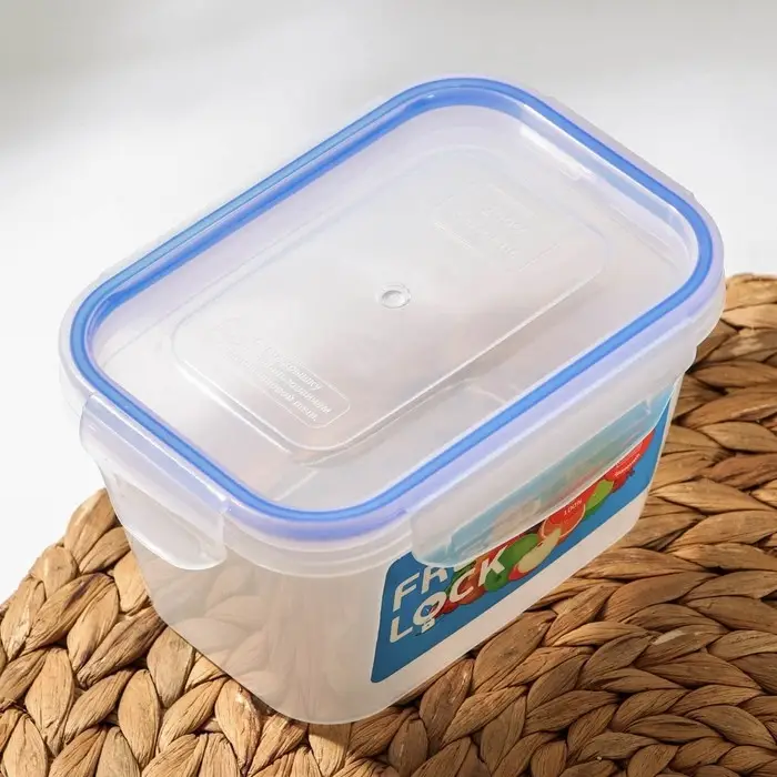 Контейнер пищевой с герметичной крышкой, 770 мл, прозрачный. крышка микс