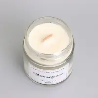 Ароматическая свеча в банке, 150 г, из соевого воска, 150 г, деревянный фитиль, лемонграсс