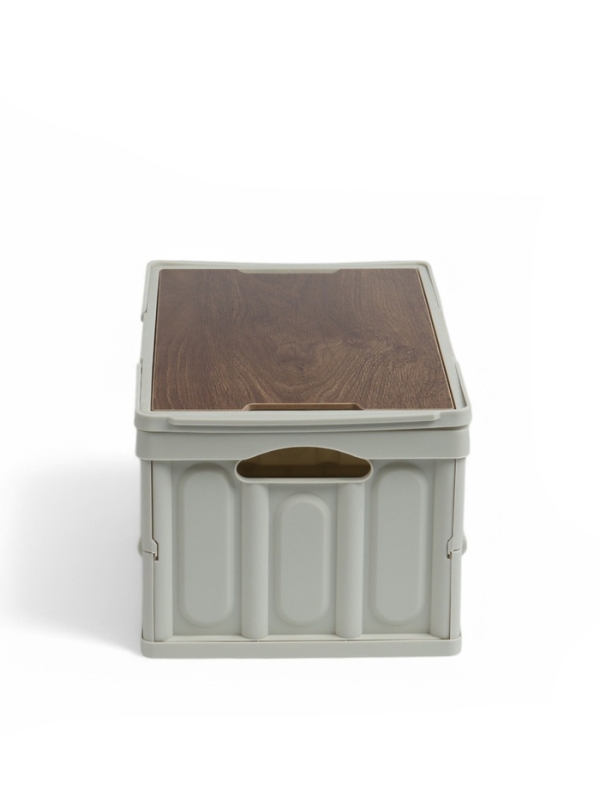 Стол - корзина Maclay 2 в 1, складной, 15 л, 33 х 22 х 17/4,5 см, светло-серый