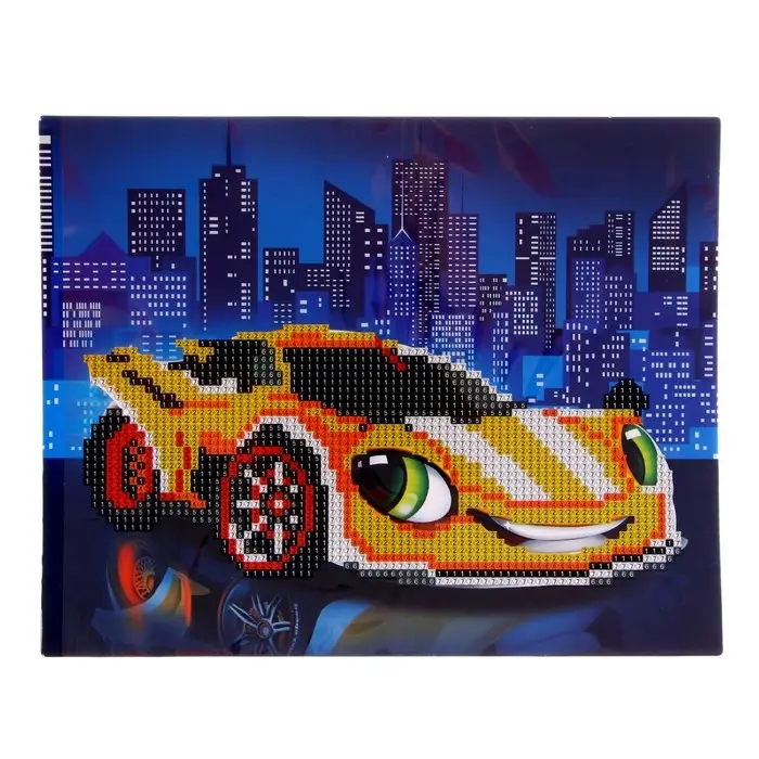 Алмазная мозаика с частичным заполнением для детей &laquo;Жёлтая тачка&raquo;, 20&times;25 см