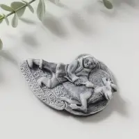 Магнит "Оленевод" (барельеф) , 6,5см