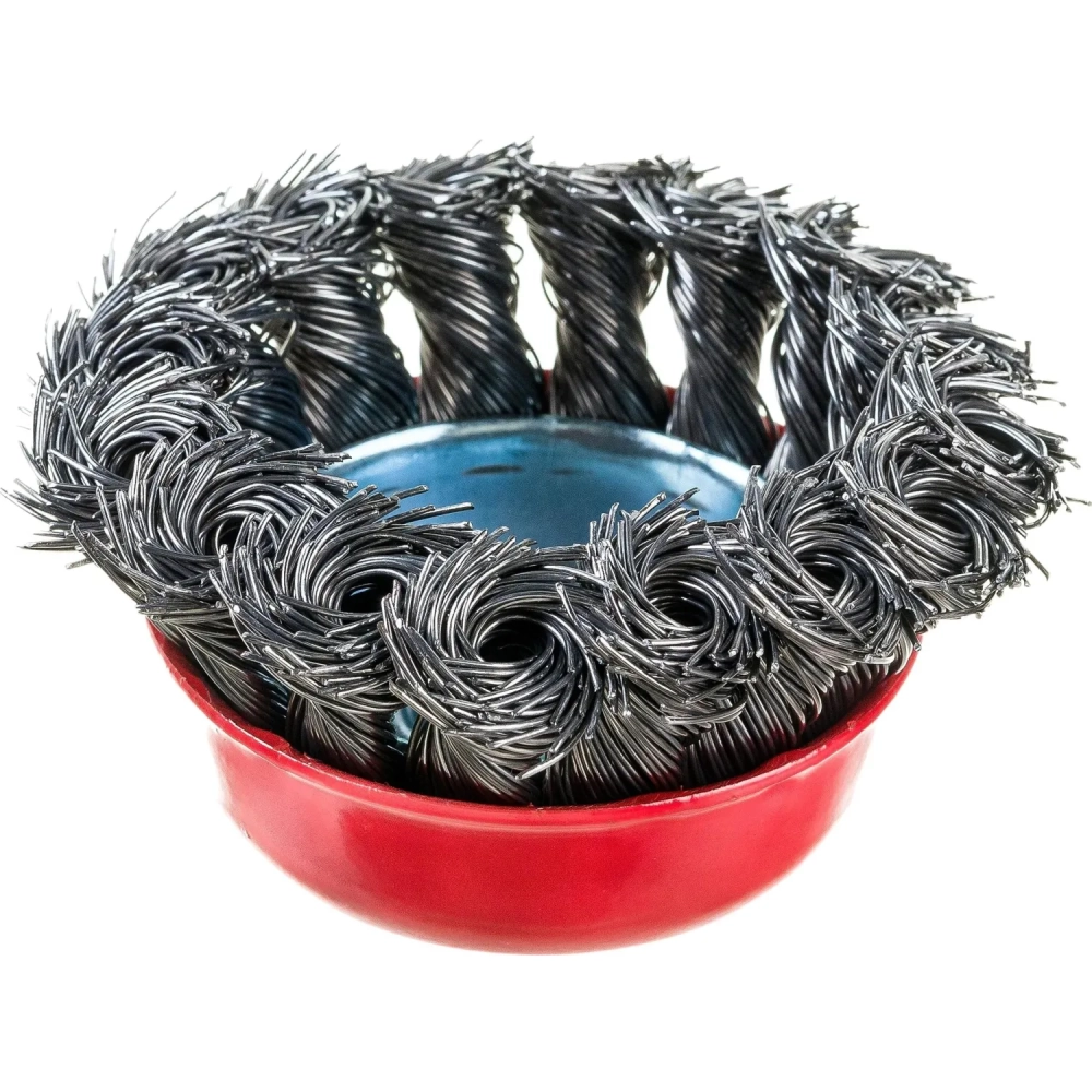 Корщетка для УШМ MIRAX d65мм, М14, чашка, крацовка, витая (35104-065)