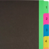 Разделитель листов с индексами Attache , А4,цифровой 1-12 , картон