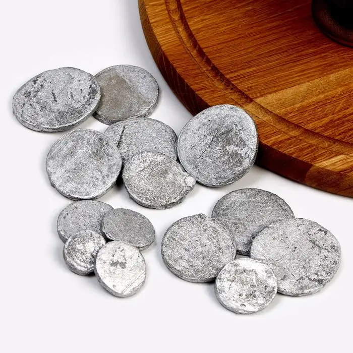 Декор из дерева «Спилы» серебро, набор 55 г, размер от 2 до 10 см