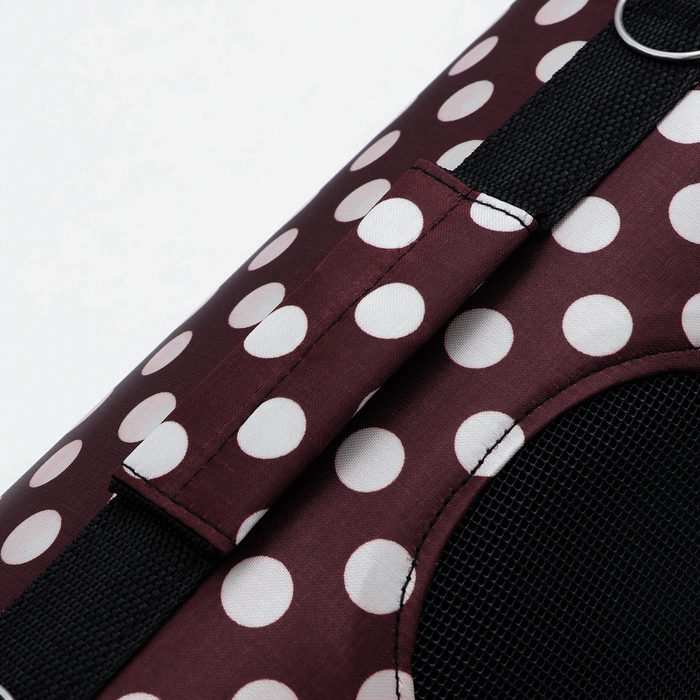 Сумка - переноска для животных  Сумка - переноска для животных "Горошек", коричневая, размер М, 40 х 21 х 27 см