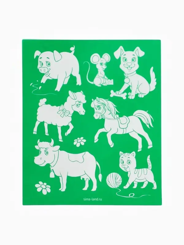 Набор для рисования светом &laquo;Милые зверята&raquo;, ручка с фонариком и невидимыми чернилами