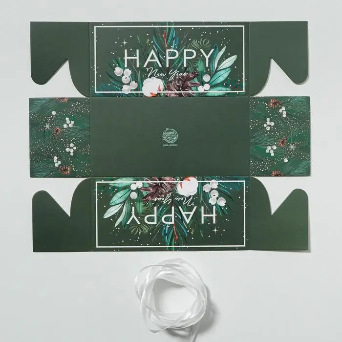 Коробка для капкейка «Happy New year», 16 х 8 х 7.5 см
